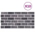 Paneles de pared 3D diseño de ladrillo 10 uds EPS negro y