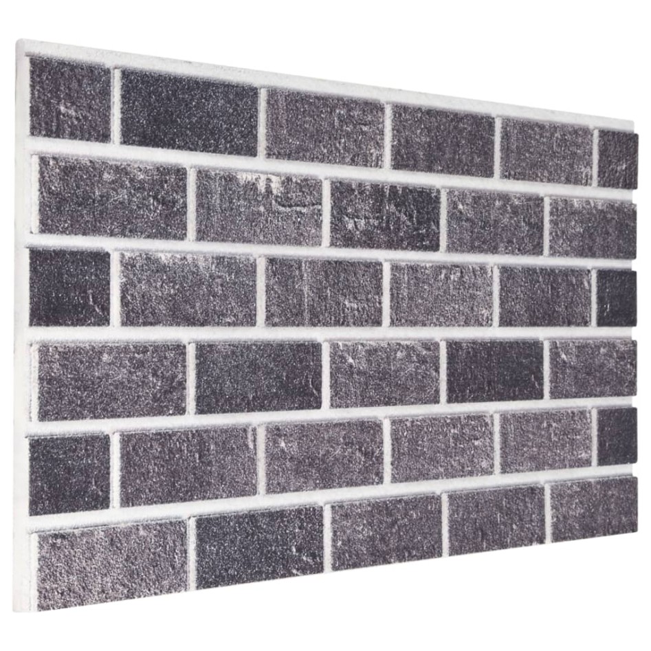 Paneles de pared 3D diseño de ladrillo 10 uds EPS negro y