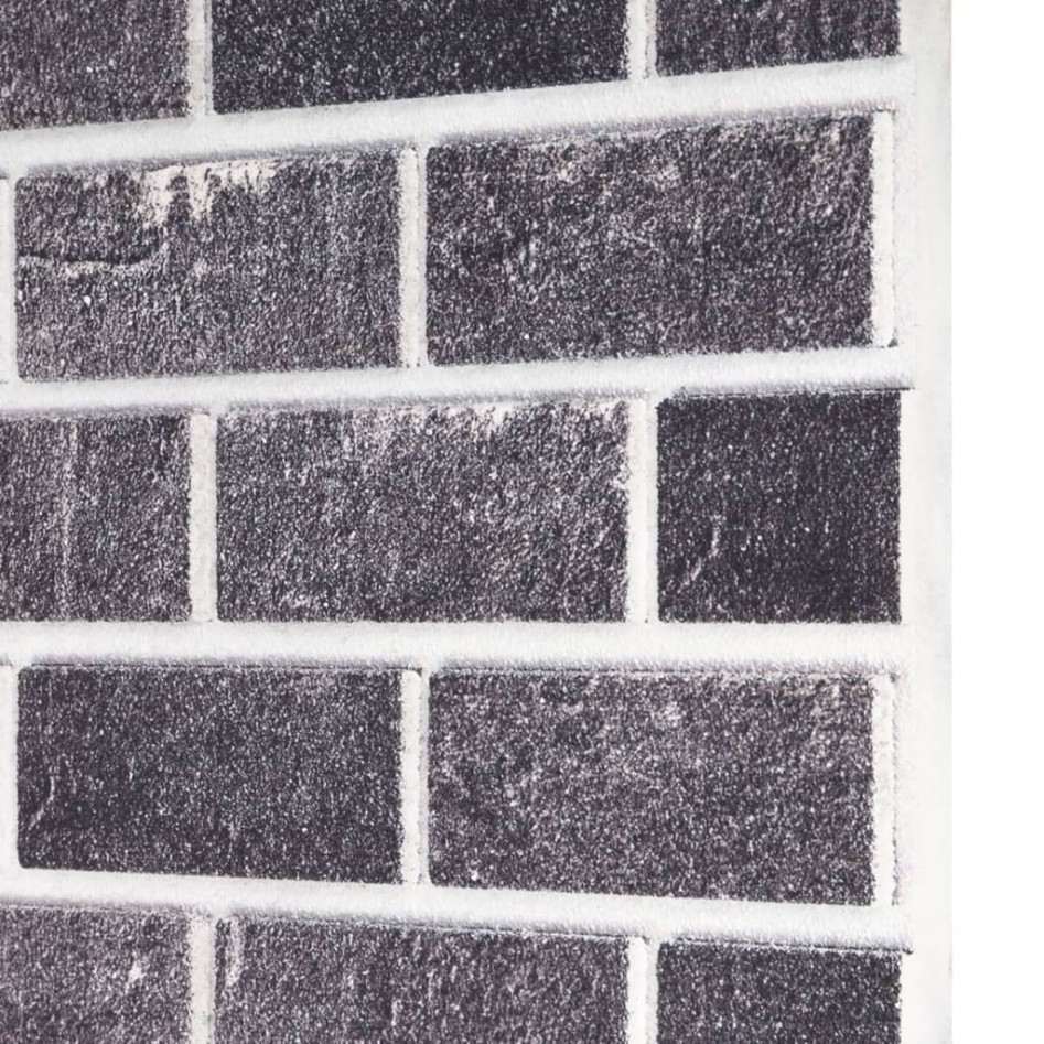 Paneles de pared 3D diseño de ladrillo 10 uds EPS negro y