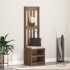 Perchero de entrada SANDENS 45x40x159,5cm madera maciza de