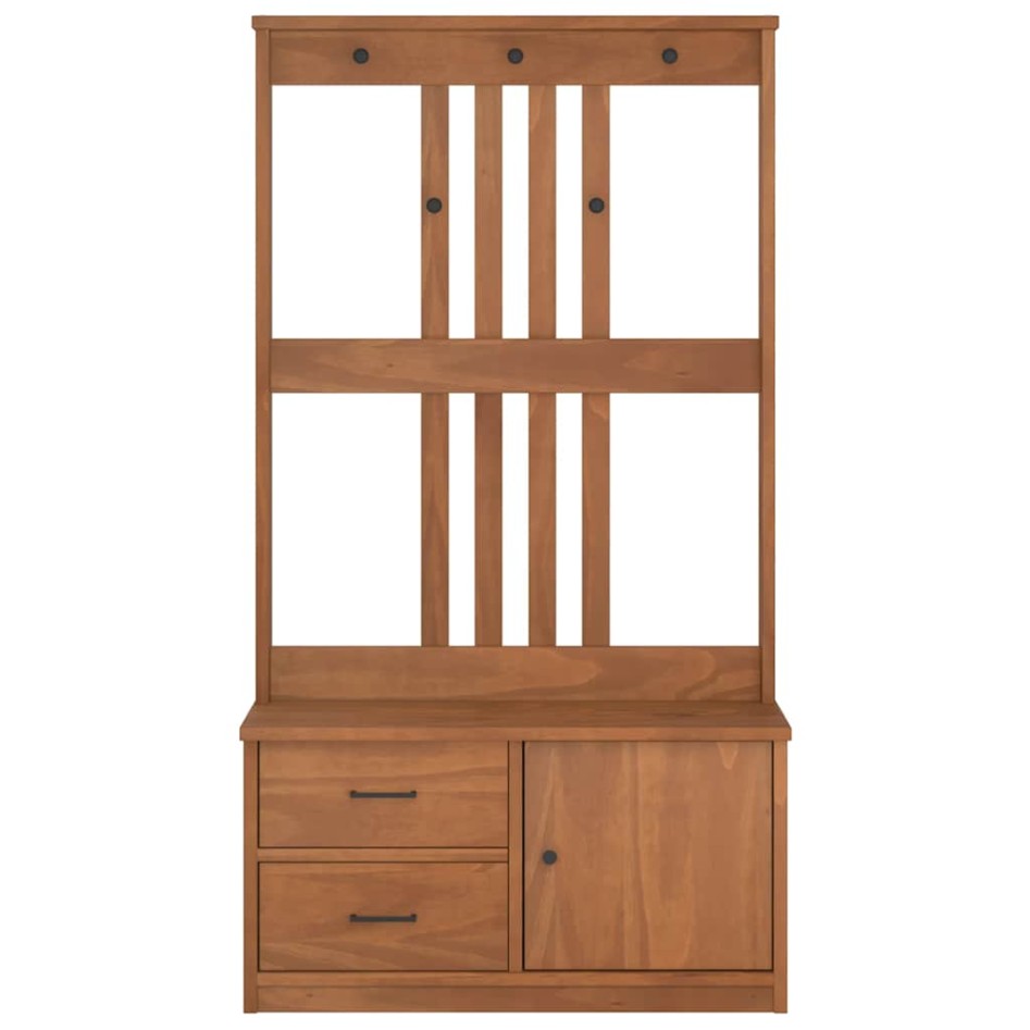 Perchero de entrada SANDENS madera maciza de pino