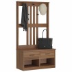 Perchero de entrada SANDENS madera maciza de pino 87x40x159,5cm