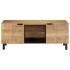 Mesa de centro madera maciza de mango negra 100x54x40 cm