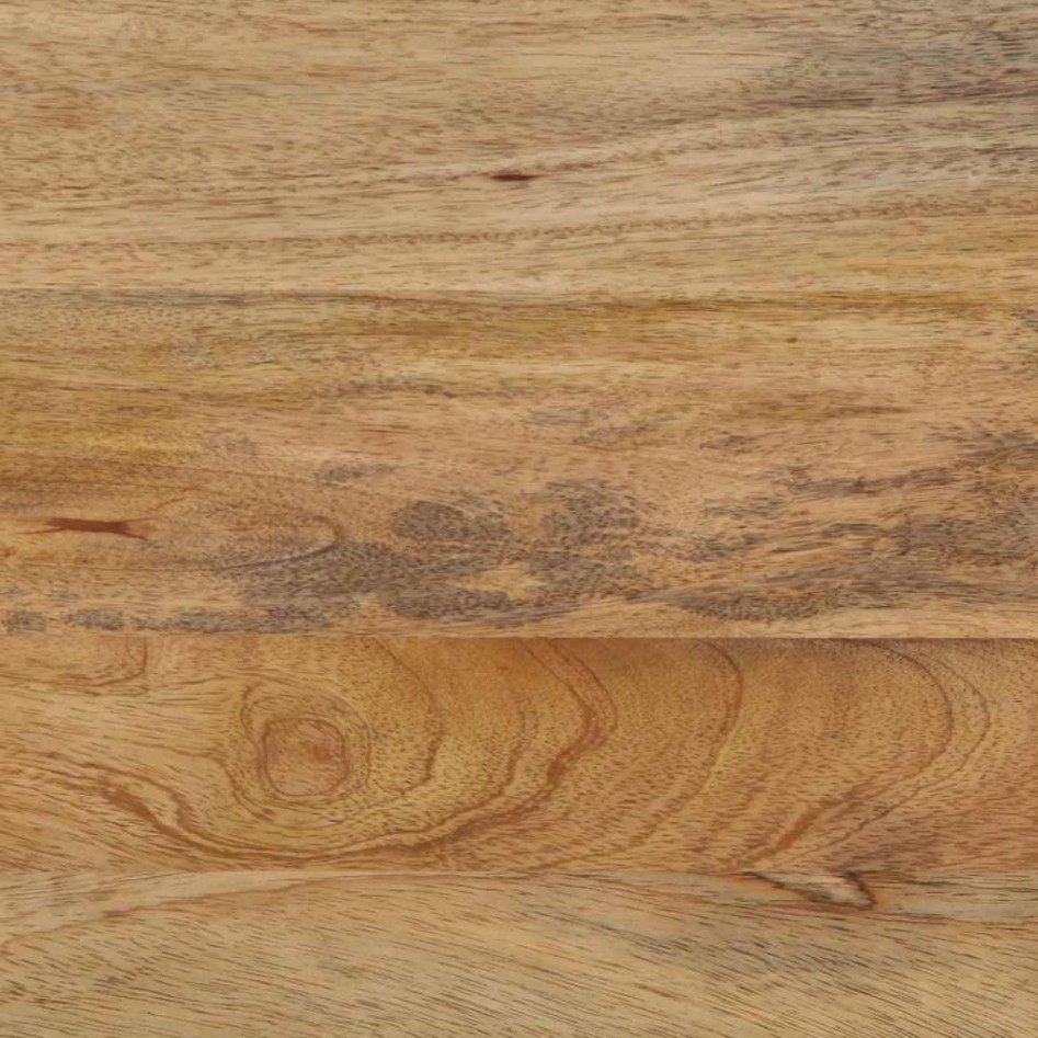 Mesa de centro madera maciza de mango negra 100x54x40 cm