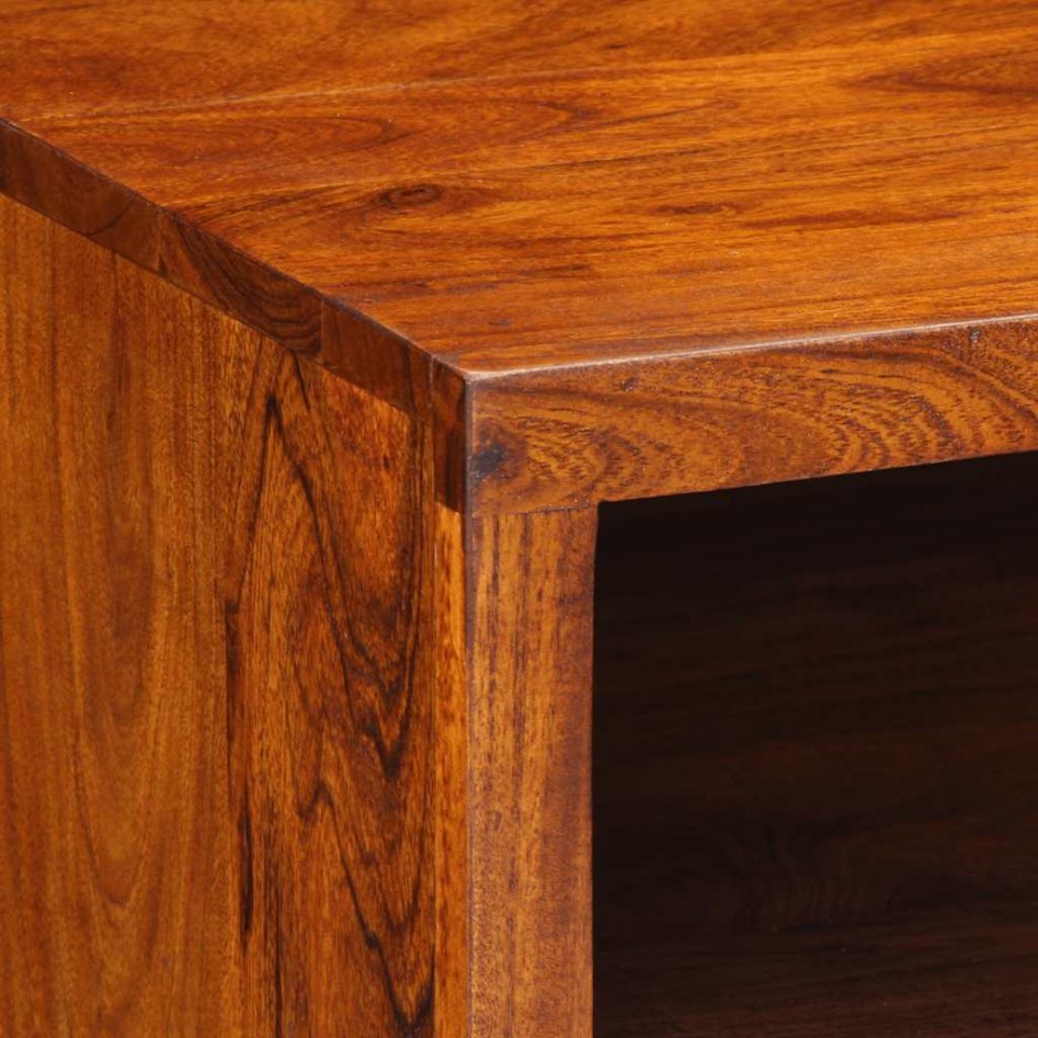 Mesa de centro de madera maciza de acacia 90x50x40