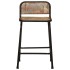 Taburetes de barra 2 uds 46x35,5x70 madera maciza