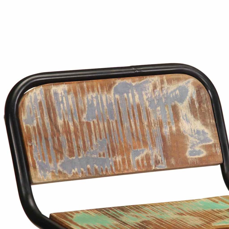 Taburetes de barra 2 uds 46x35,5x70 madera maciza