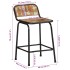 Taburetes de barra 2 uds 46x35,5x70 madera maciza