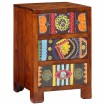 Mesita de noche 40x40x60 cm madera maciza de acacia