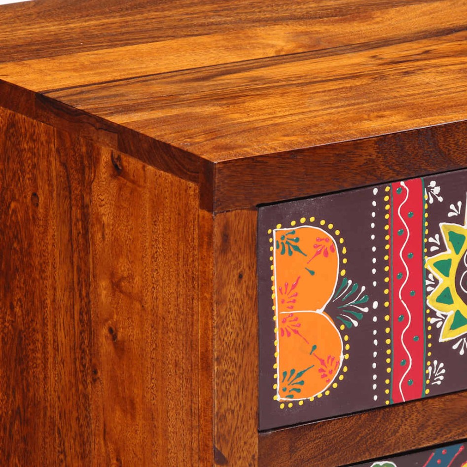 Mesita de noche 40x40x60 cm madera maciza de