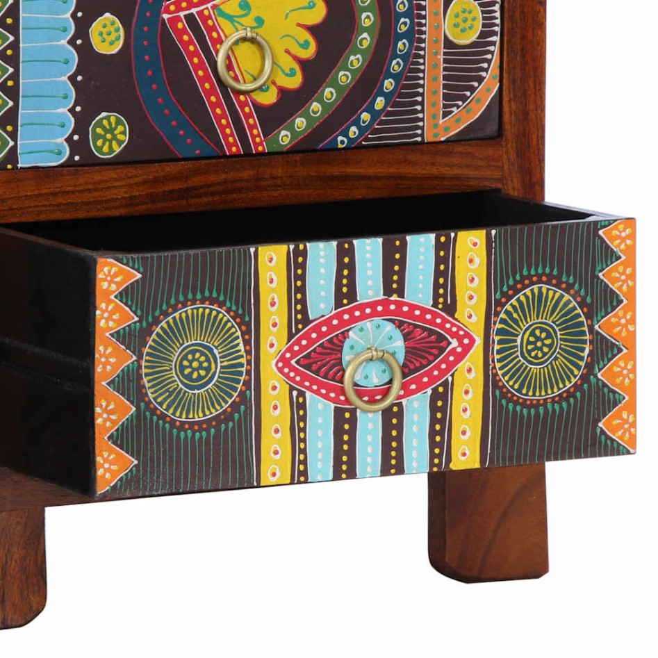 Mesita de noche 40x40x60 cm madera maciza de