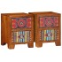 Mesita de noche 2 uds 35x35x45 cm madera maciza de