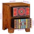 Mesita de noche 2 uds 35x35x45 cm madera maciza de