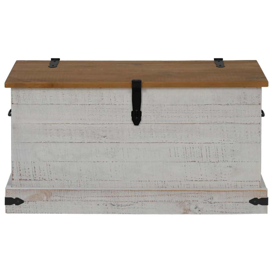 Baúl de almacenamiento HALDEN blanco 91x48x47 cm madera