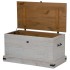 Baúl de almacenamiento HALDEN blanco 91x48x47 cm madera