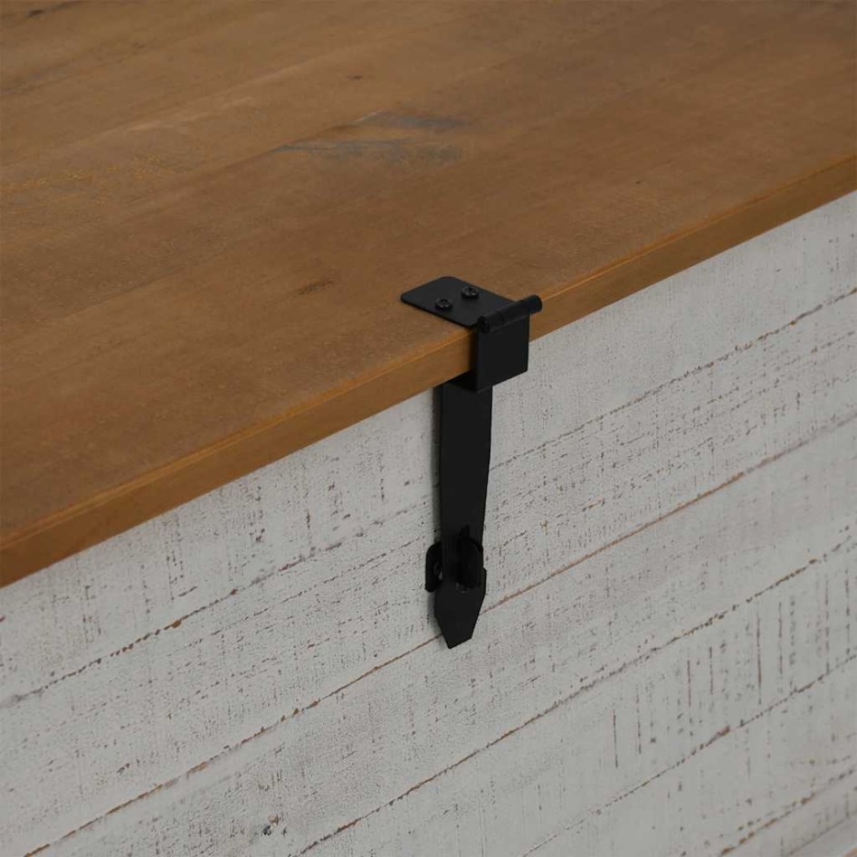 Baúl de almacenamiento HALDEN blanco 91x48x47 cm madera