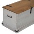 Baúl de almacenamiento HALDEN blanco 91x48x47 cm madera