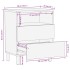Mesita de noche madera maciza de mango 50x33x60 cm