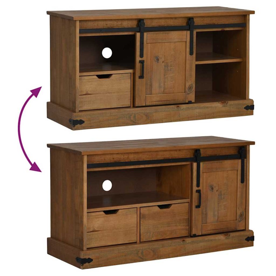 Mueble de TV HALDEN con puerta corredera 110x40x60