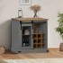 Aparador HALDEN con puerta corredera gris 80x40x80