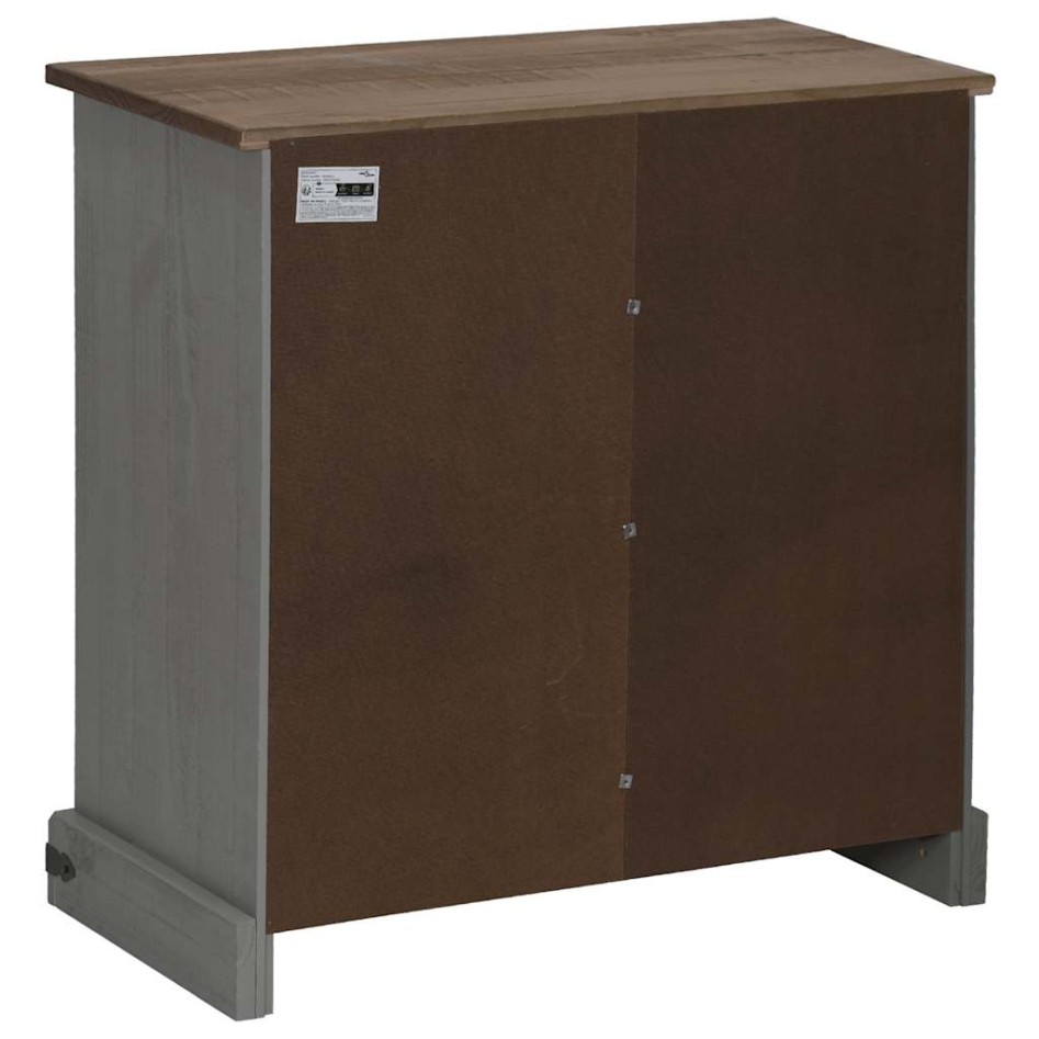 Aparador HALDEN con puerta corredera gris 80x40x80