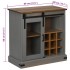 Aparador HALDEN con puerta corredera gris 80x40x80