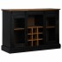 Aparador HALDEN 2 puertas correderas negro 112x40x80