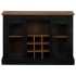 Aparador HALDEN 2 puertas correderas negro 112x40x80
