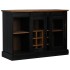 Aparador HALDEN 2 puertas correderas negro 112x40x80