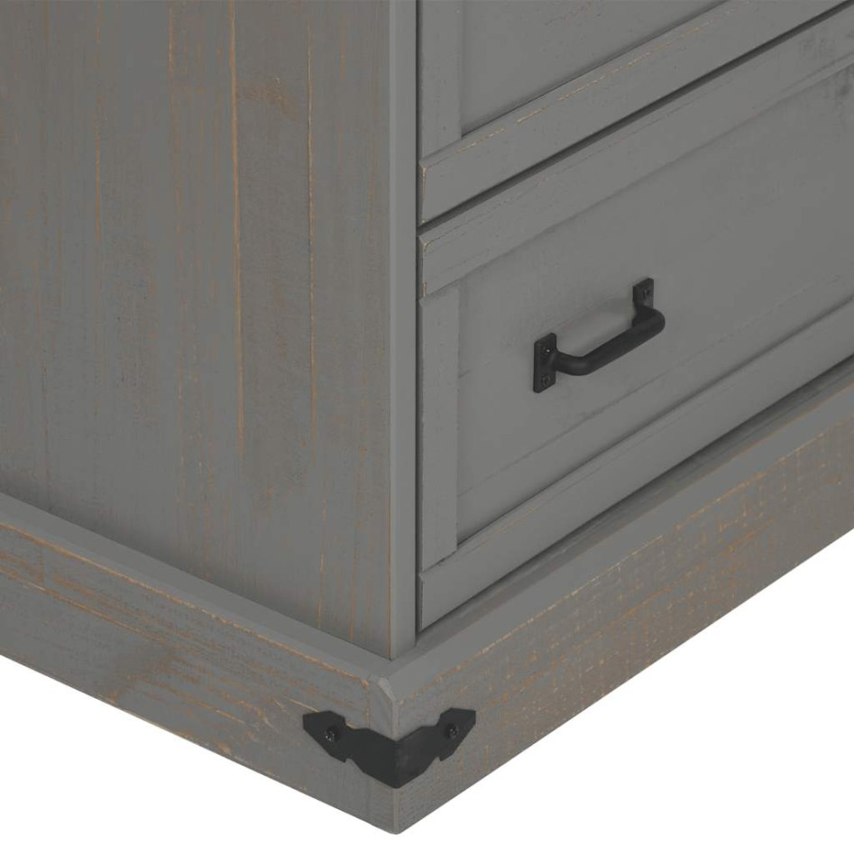 Vinoteca  HALDEN con botelleros y puerta corredera gris