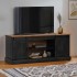 Mueble de TV HALDEN 2 puerta correderas negro 150x40x60