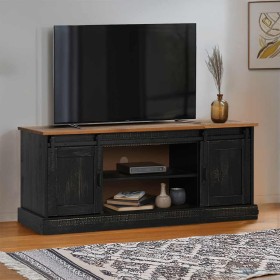 Mueble de TV HALDEN 2 puerta correderas negro 150x40x60