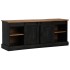 Mueble de TV HALDEN 2 puerta correderas negro 150x40x60