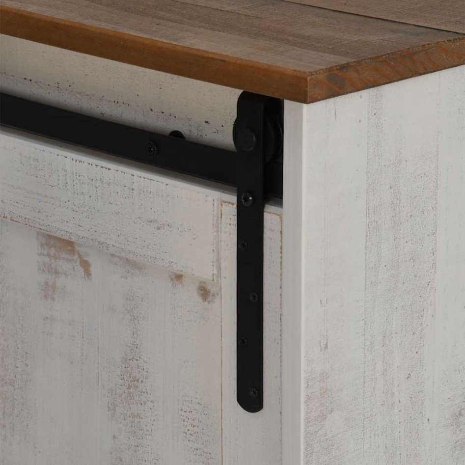 Mueble de TV HALDEN 2 puerta correderas blanco 150x40x60