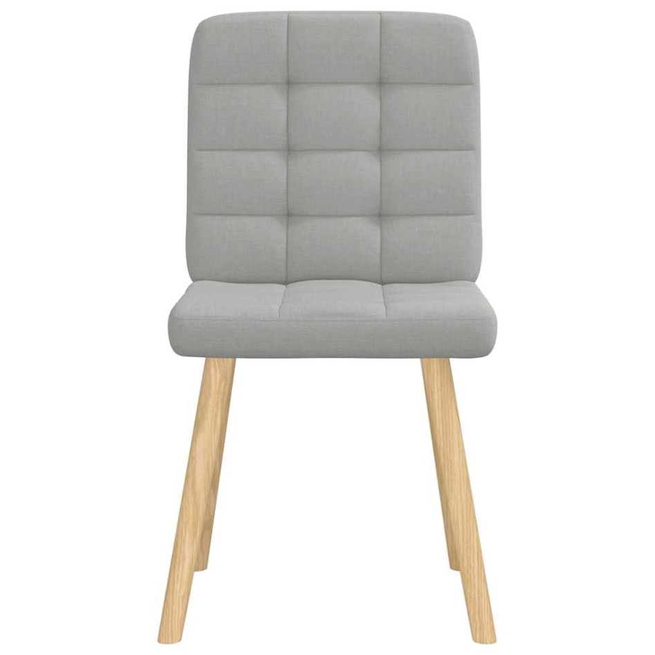 Sillas de comedor 2 uds tela gris