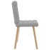 Sillas de comedor 2 uds tela gris
