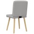 Sillas de comedor 2 uds tela gris