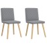 Sillas de comedor giratorias 2 unidades tela gris