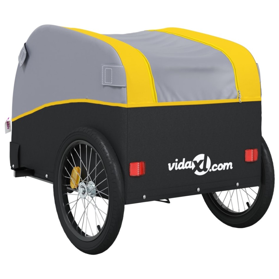 Remolque para bicicleta hierro negro y amarillo 45