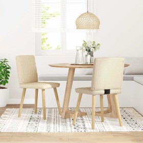 Sillas de comedor 2 unidades tela color