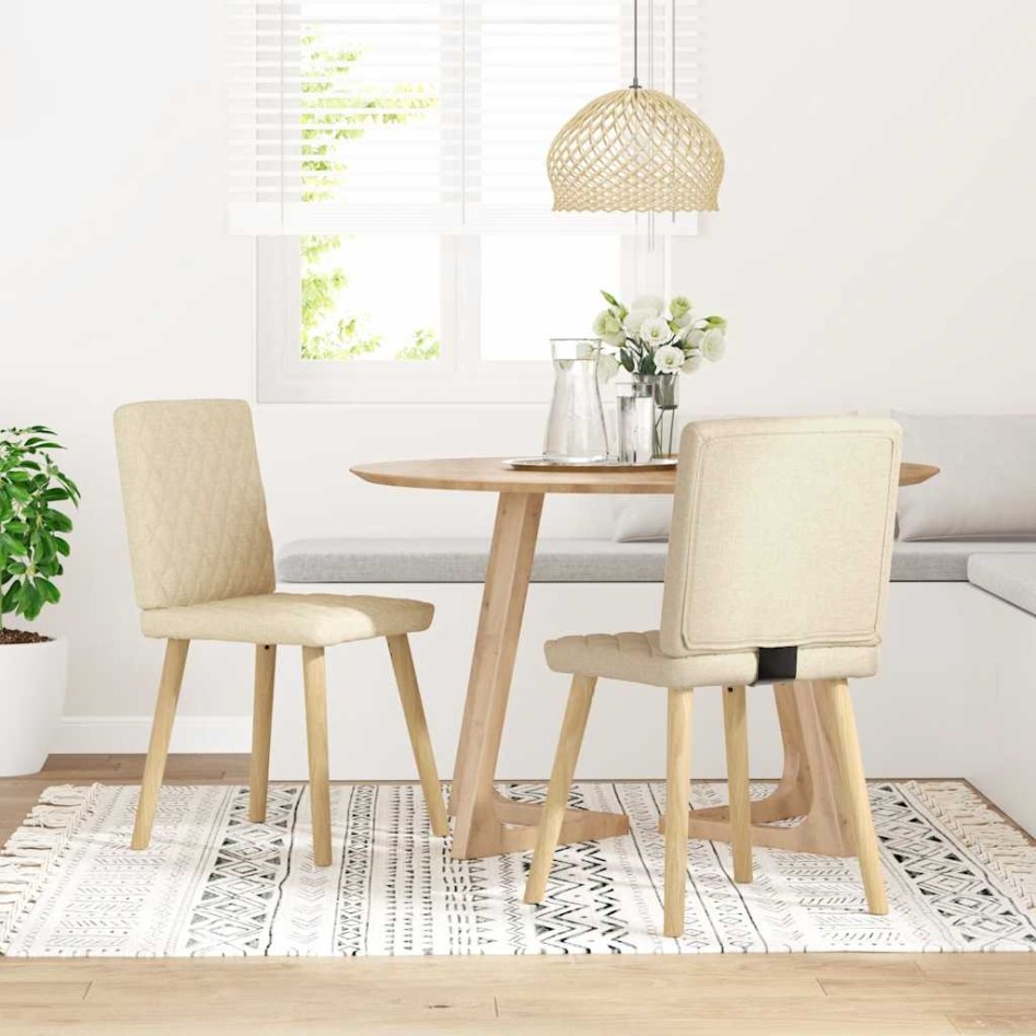 Sillas de comedor 2 unidades tela color