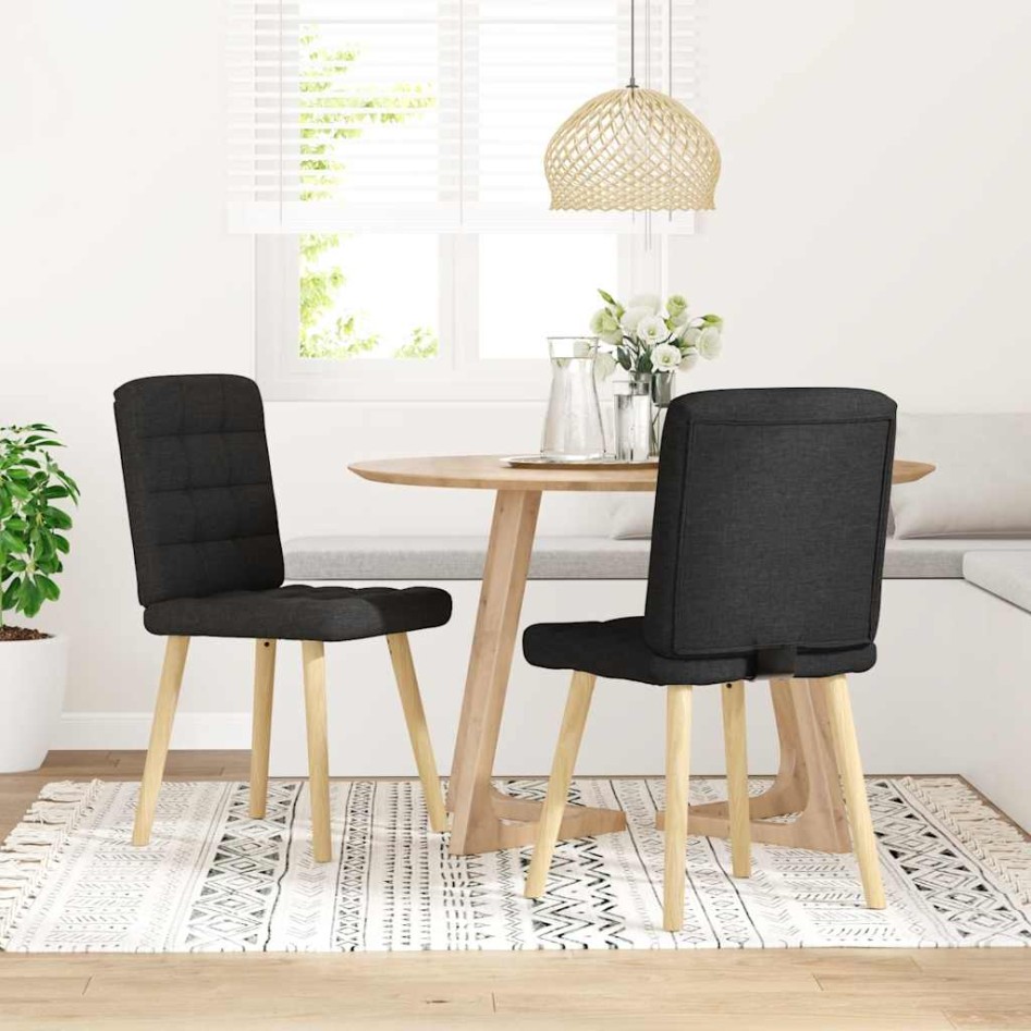 Sillas de comedor 2 unidades tela