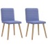Sillas de comedor 2 uds tela azul