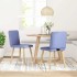 Sillas de comedor 2 uds tela azul