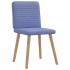 Sillas de comedor 2 uds tela azul