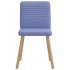 Sillas de comedor 2 uds tela azul