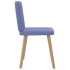 Sillas de comedor 2 uds tela azul