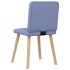 Sillas de comedor 2 uds tela azul