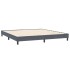 Estructura de cama sin colchón terciopelo gris oscuro
