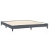 Estructura de cama sin colchón terciopelo gris oscuro